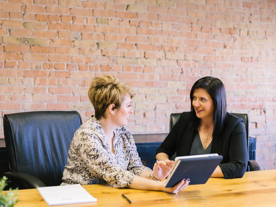 One-to-one professional mentoring meeting
