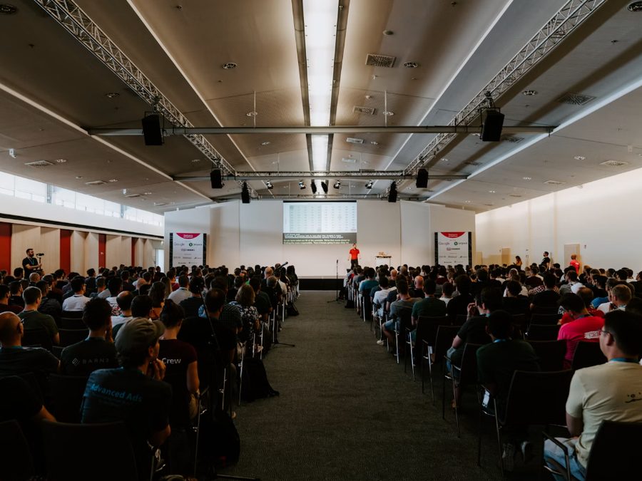 Audience at a public policy seminar and conference